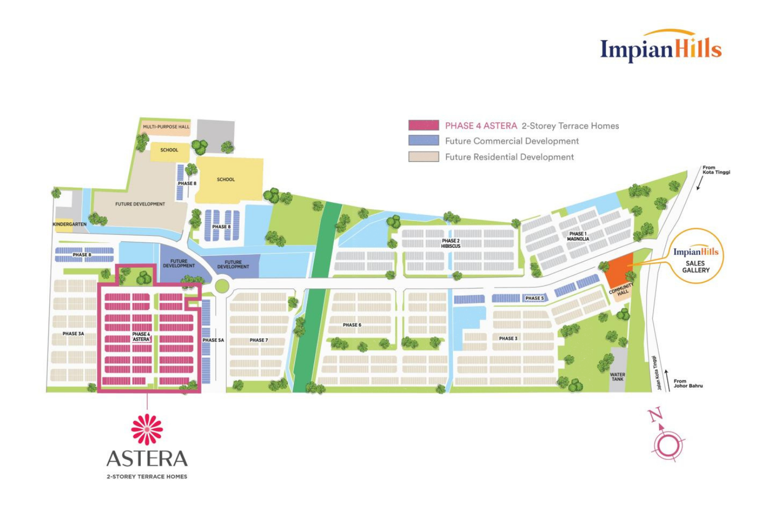 Impian Hills master plan showing Astera phase